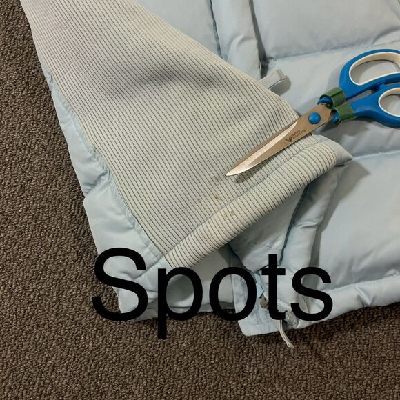 Gap Winter Puffer Vest Women Size S Light Blue Polyester Full Button Zip Pockets - Picture 5 of 10